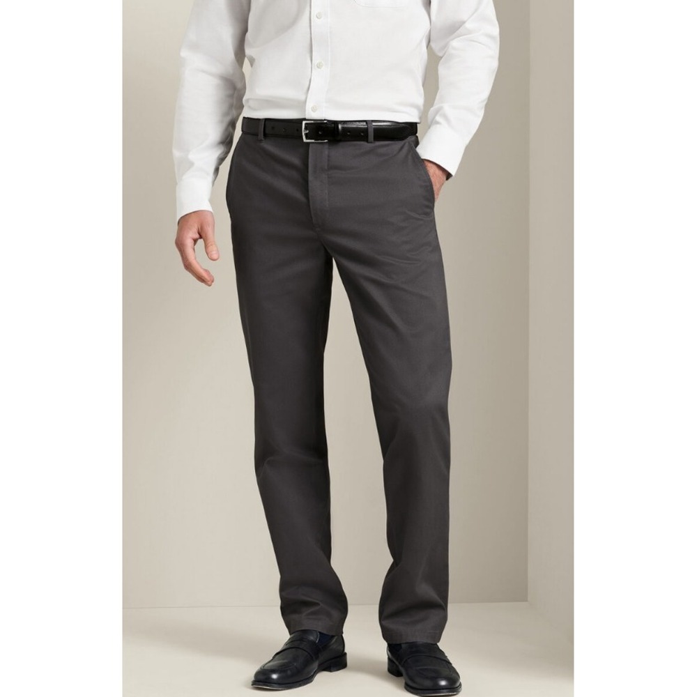 Charles Tyrwhitt Ultimate Non-Iron Chinos Dark Gray Slim Fit 32W 32L TRC0270DGY